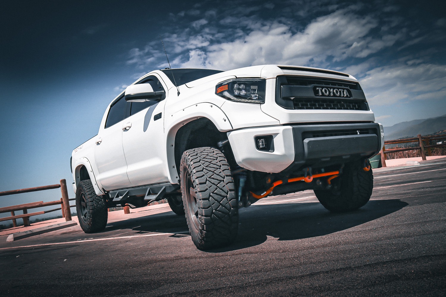 Rough Country Pocket Fender Flares 3L5 Radiant Red for 2014-2021